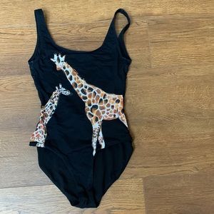 Giraffe one piece bathing suit